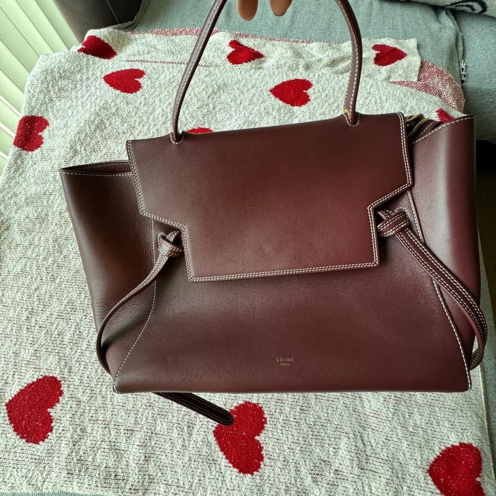 MINI BELT BAG IN SOFT CALFSKIN BURGUNDY